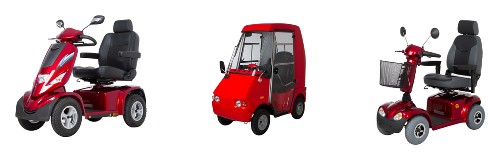 Drei Elektromobile: Vital Phoenix, Graf Carello Kabinenfahrzeug und Vital Power
